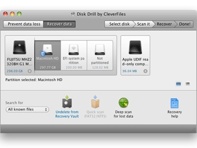 Disk Drill is free data recovery software for Mac OS X