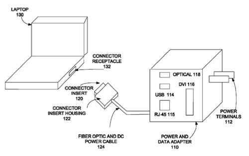 Apple patent is for magnetic connector with optical signal path