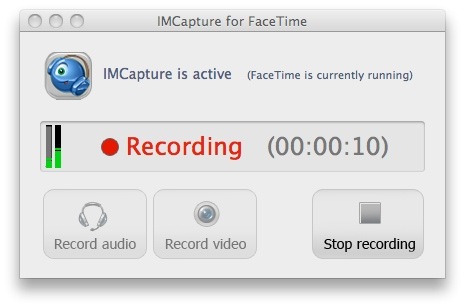 IMCapture lets you record video, audio calls from FaceTime