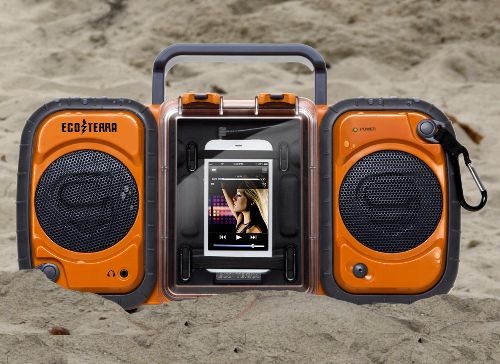 Eco Terra Boombox waterproofs your iPhone, iPod