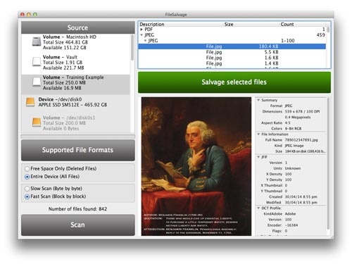 Kool Tools: FileSalvage 8 for Mac OS X