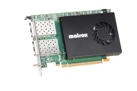 Matrox unveils X.mio5 Q25 SMPTE ST 2110 network c ard