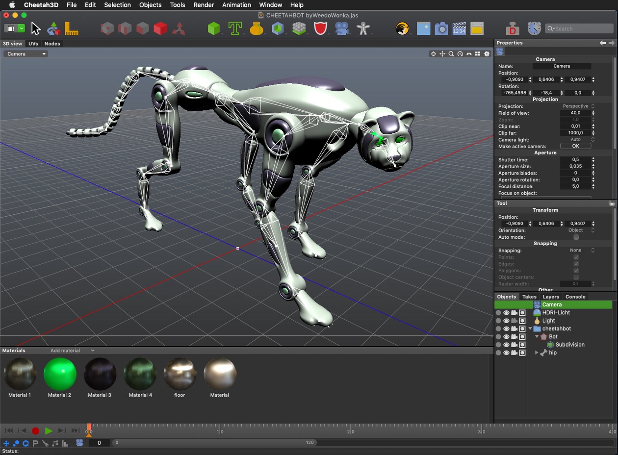 hot keys for points to a spline cheetah3d