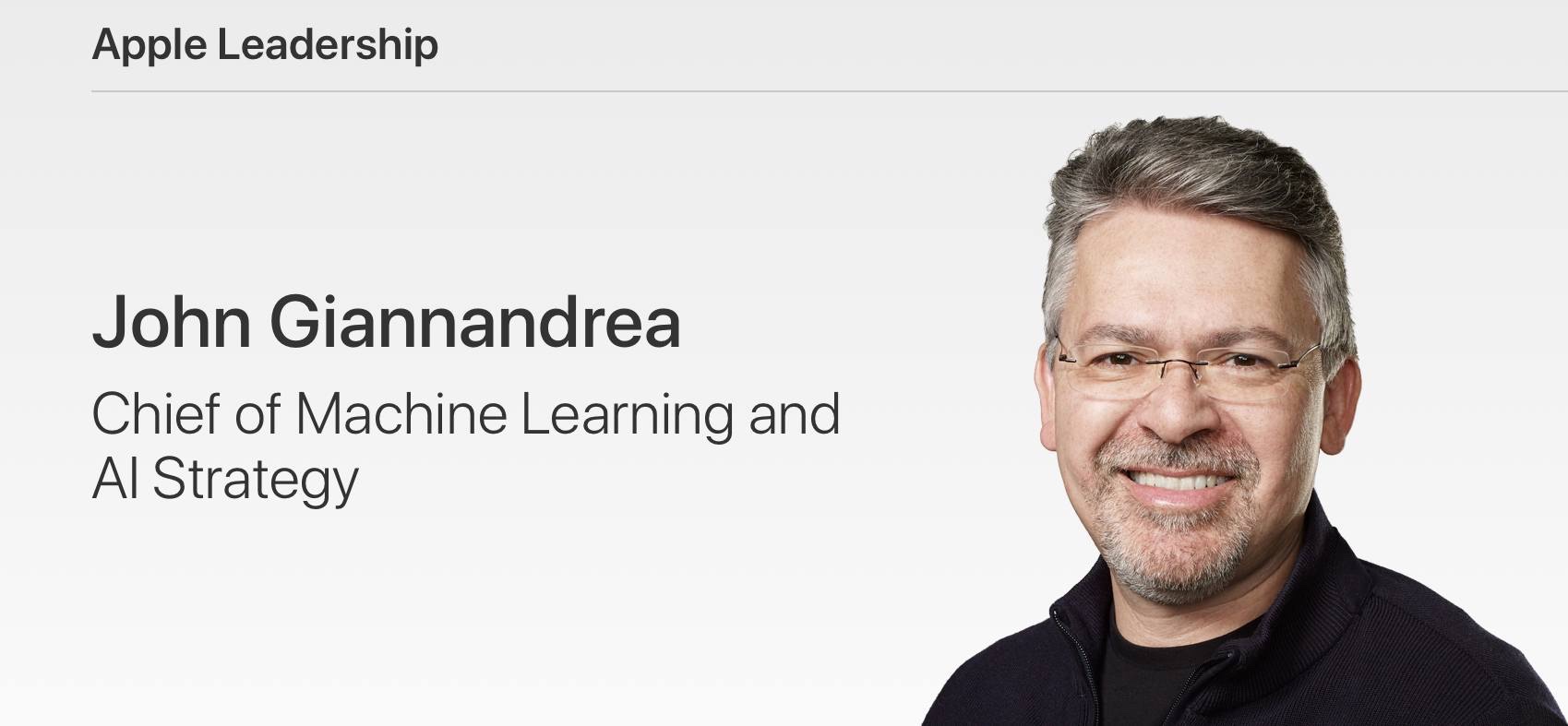 John Giannandrea named to Apple’s executive team