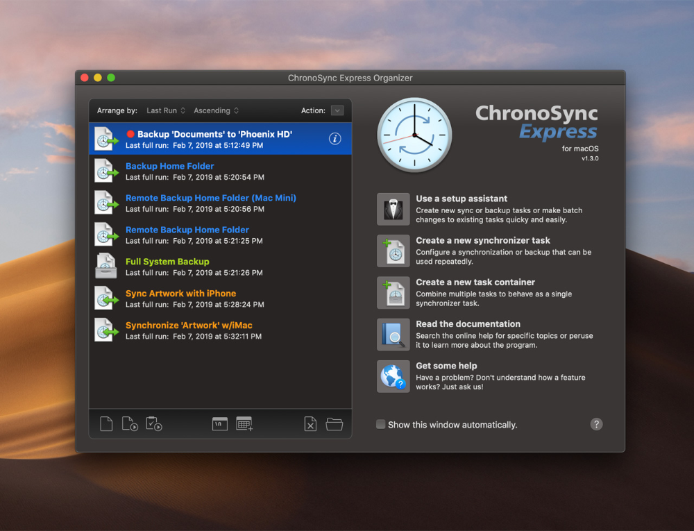 ChronoSync Express for macOS gets a maintenance update