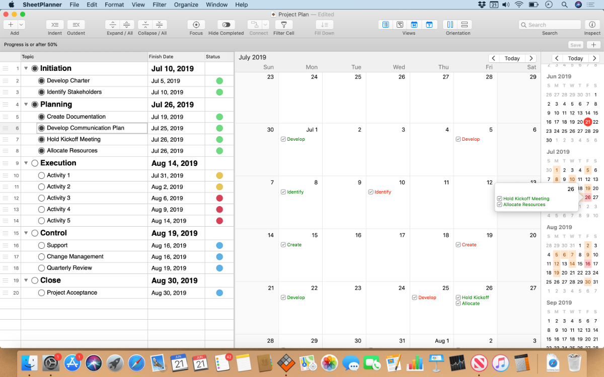 SheetPlanner for macOS upgraded to version 1.2