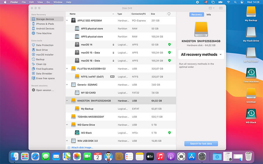 disk drill data recovery mac key combination