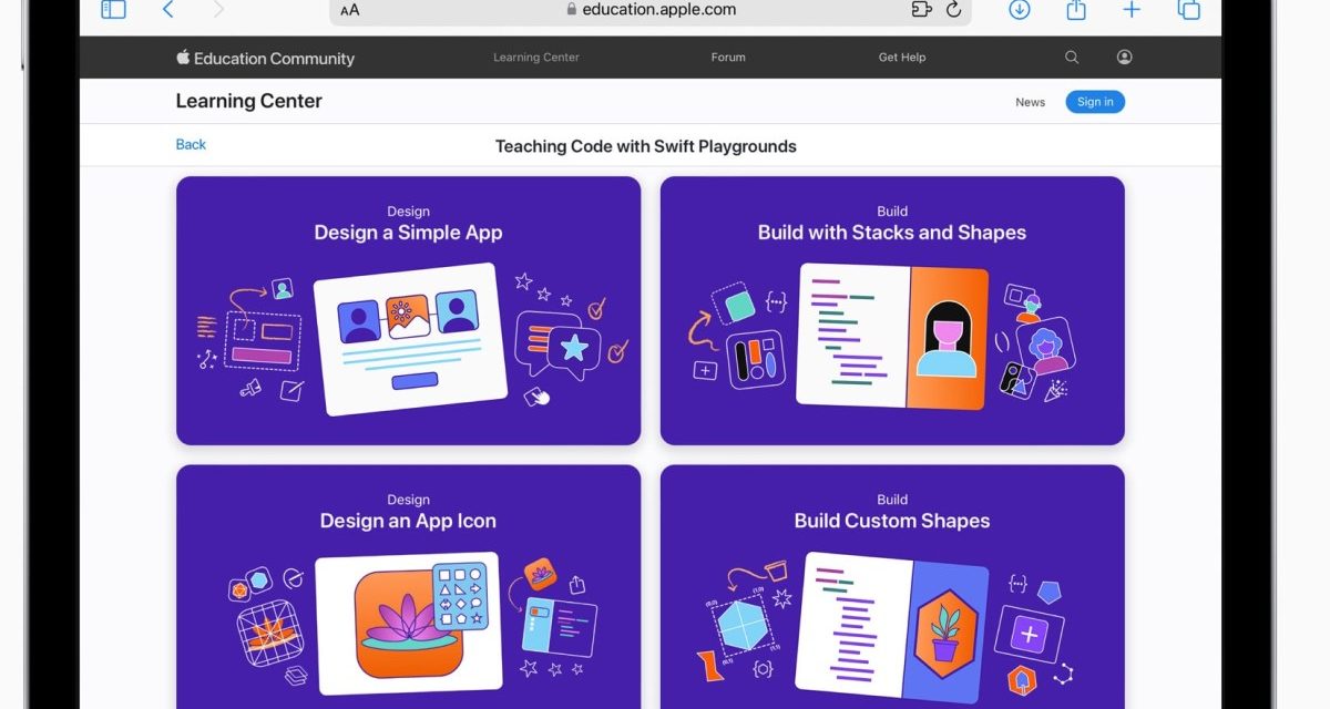 Apple announces four new Everyone Can Code projects