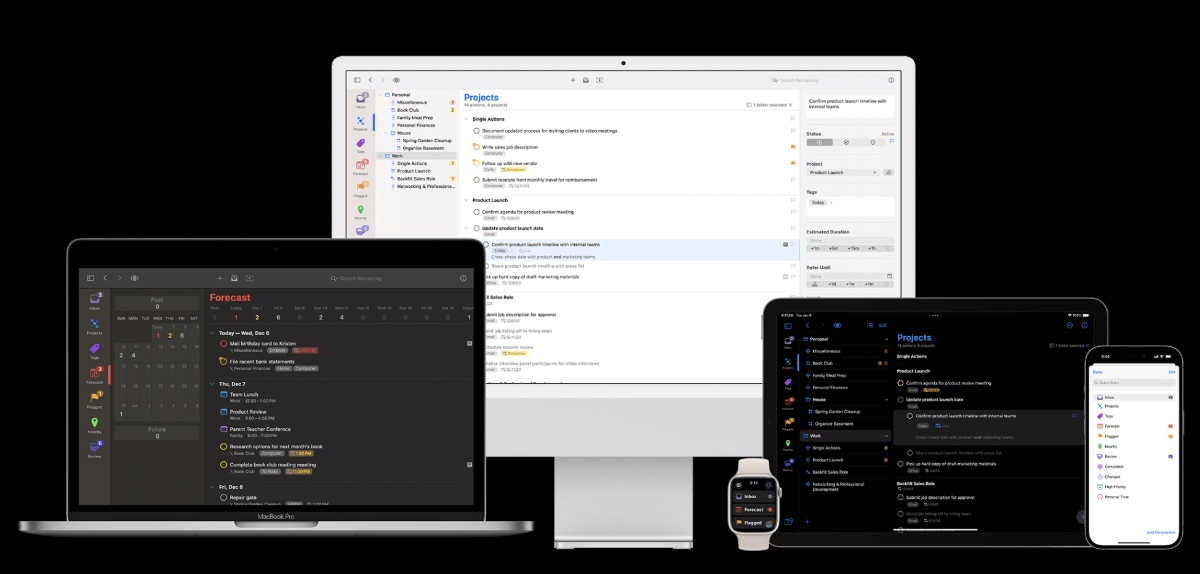 Omni Group updates its OmniFocus task management tool to version 4