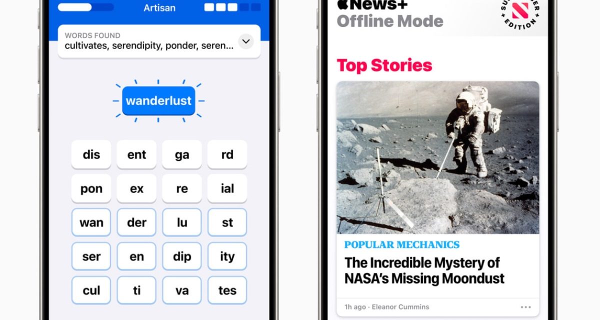 Apple News+ introduces Quartiles, a new original spelling game, and Offline Mode for subscribers