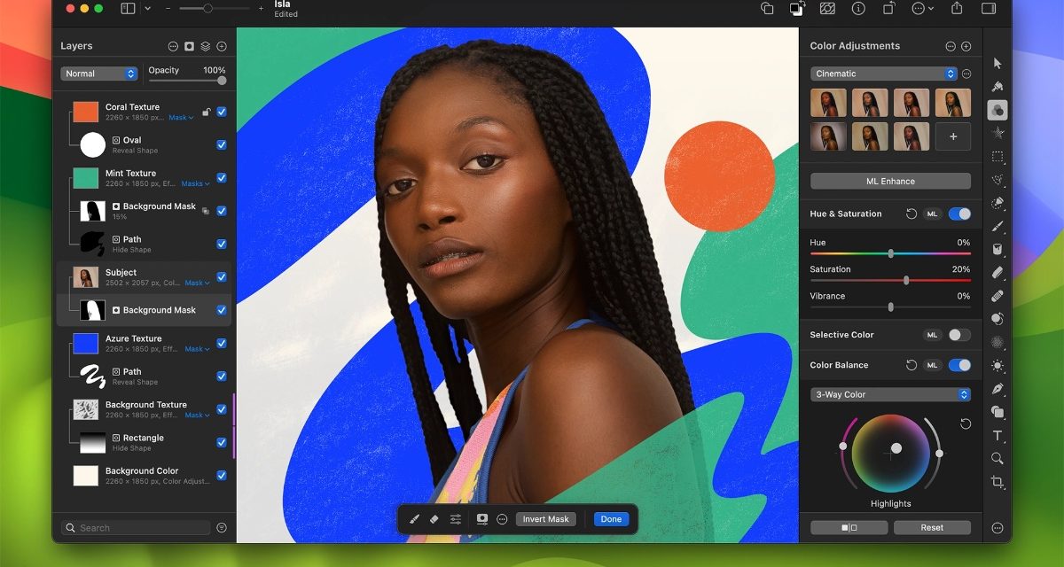 Pixelmator Pro 3.6 Archipelago for macOS adds new masking features, more