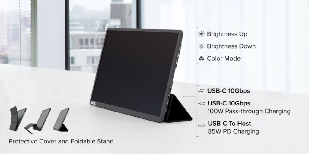 Plugable debuts 15.6″ USB-C Portable Display With Hub Functionality