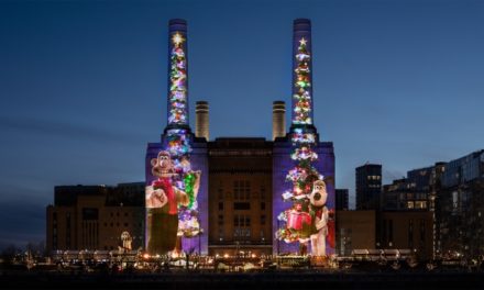 Wallace & Gromit bring Christmas cheer to London’s Battersea Power Station