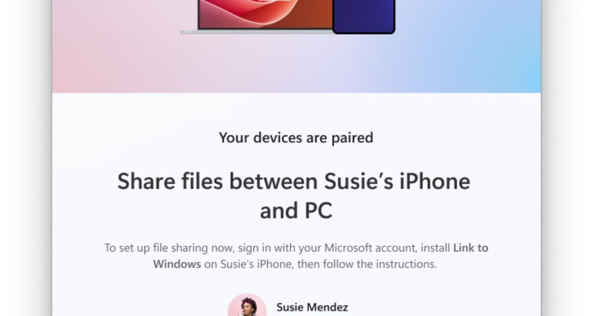 Microsoft begins rolling out ability to sync an iPhone with PCs running Windows 10/11