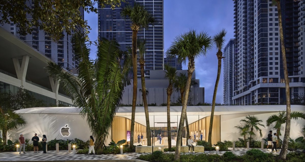 Apple Miami Worldcenter opens Friday, January 24, in downtown Miami